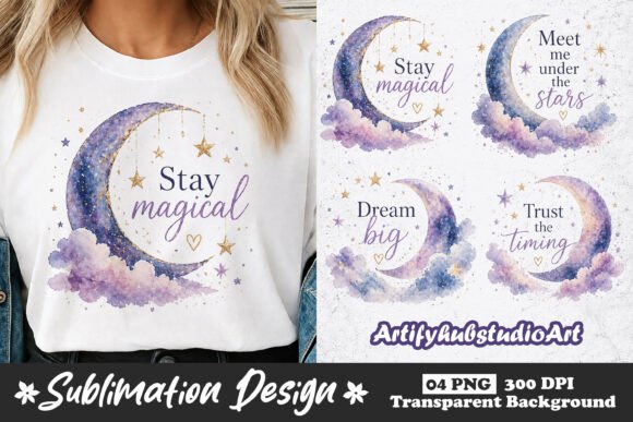 Download Moon Quote Sublimation PNG Designs - Premium Bundle