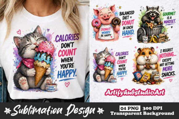Download Funny Animal Sublimation PNG Designs - Premium Bundle